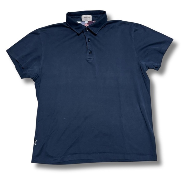 Armani Collezioni Other - ARMANI Collezioni - Men’s Pique Short Sleeve Polo, Navy Blue, Medium